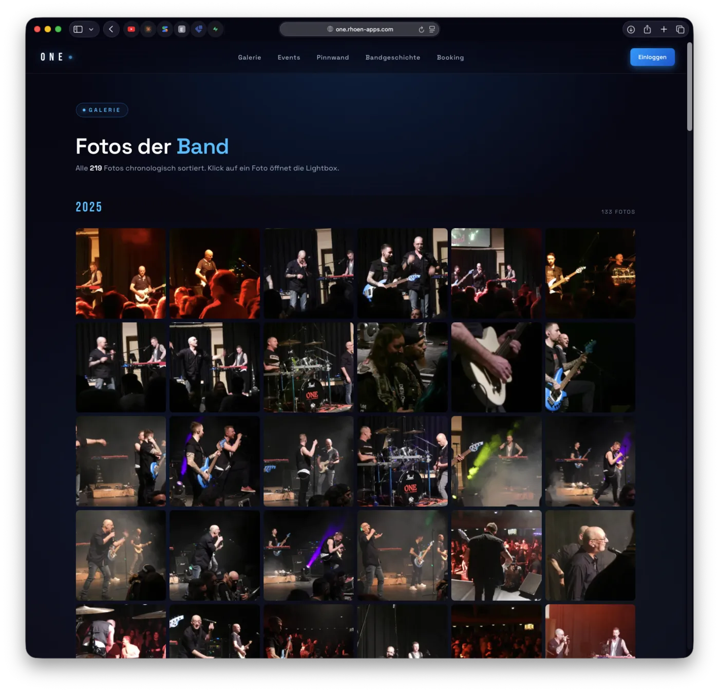 Foto-Galerie chronologisch mit Lightbox