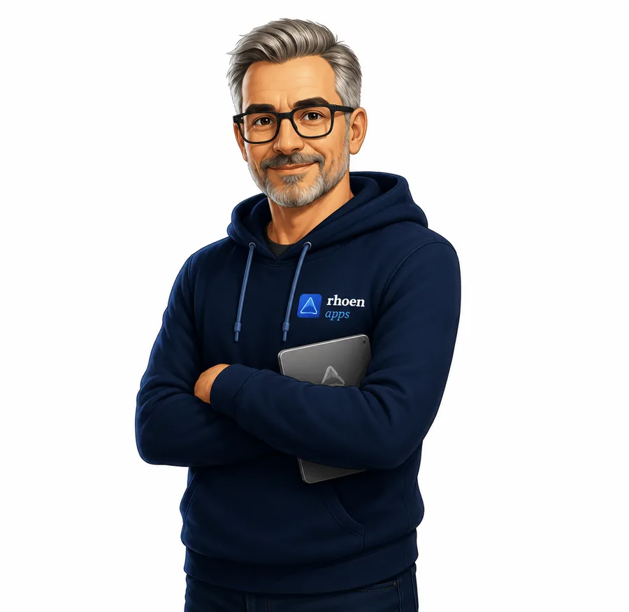 Daniel Erhard, Web-Entwickler bei rhoen-apps