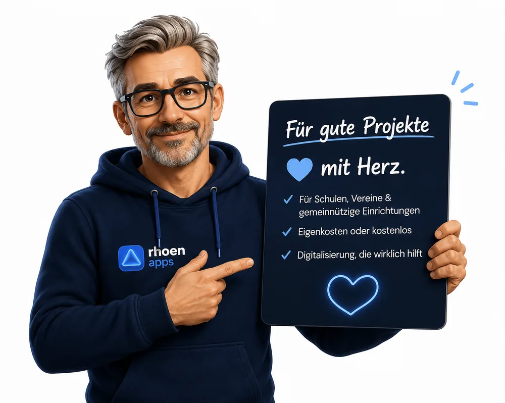 rhoen-apps für gute Projekte mit Herz: Schulen, Vereine und gemeinnützige Einrichtungen
